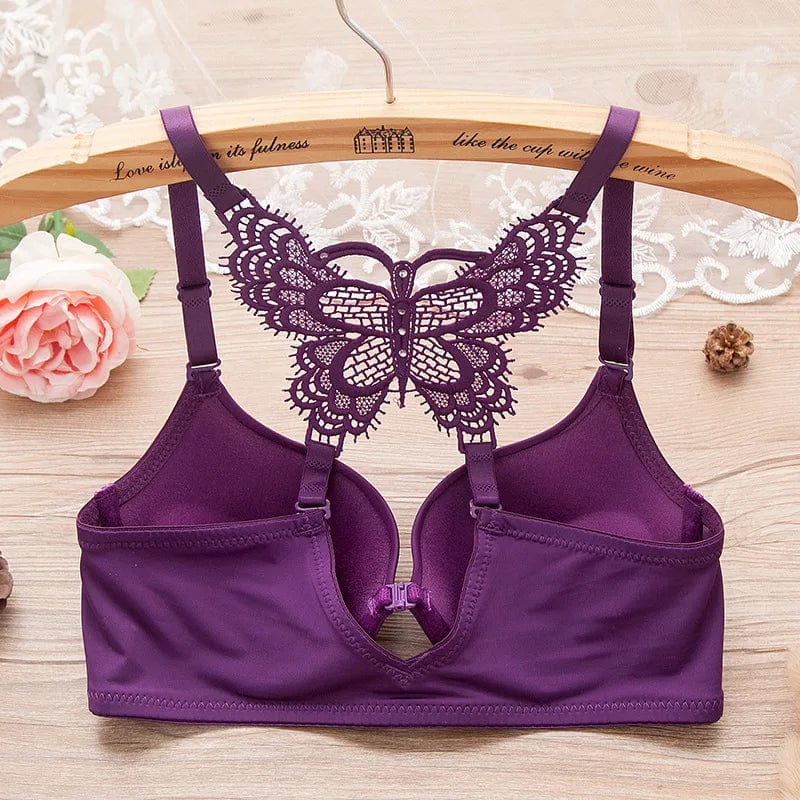 Butterfly purple bra