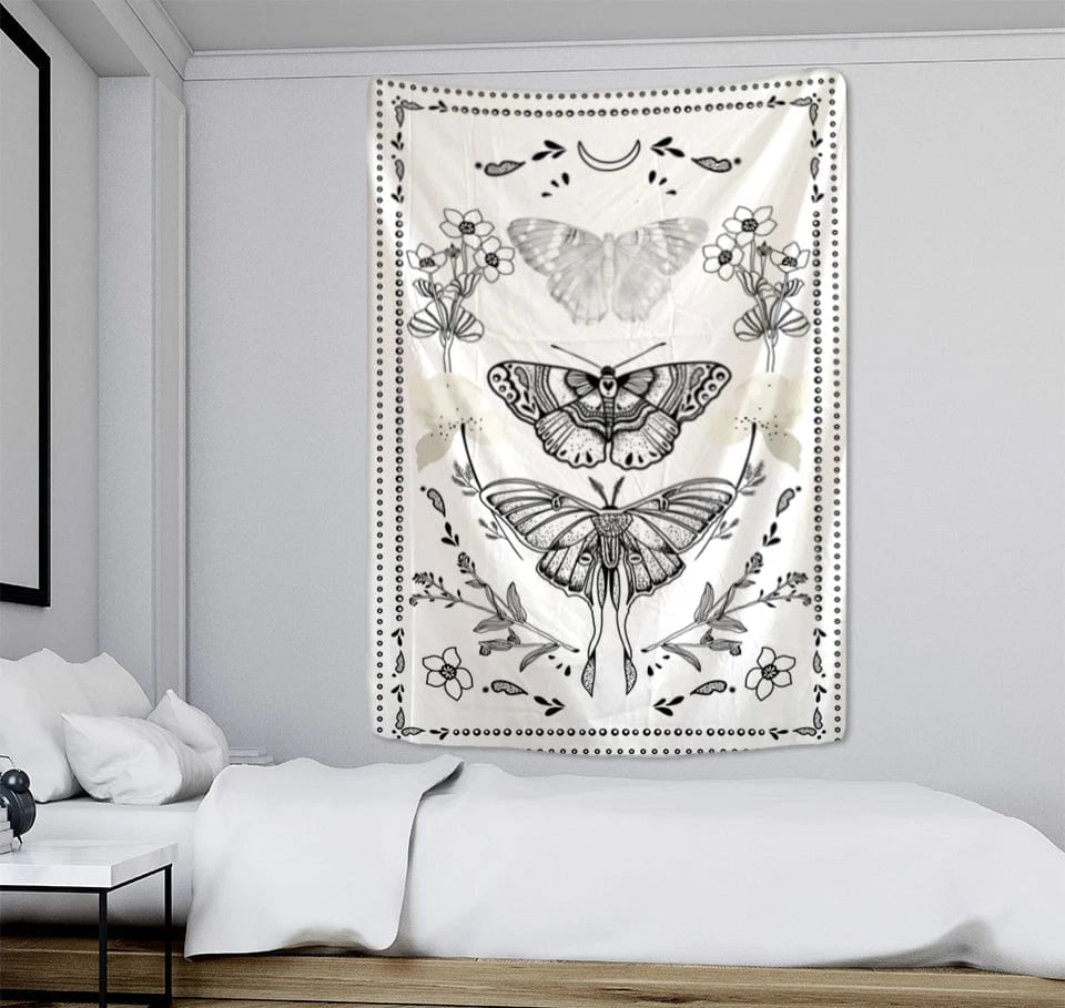 Psychedelic Butterfly Tarot Tapestry Wall Hanging Witchcraft Bohemian Hippie Tapiz Dormitory Home Decor