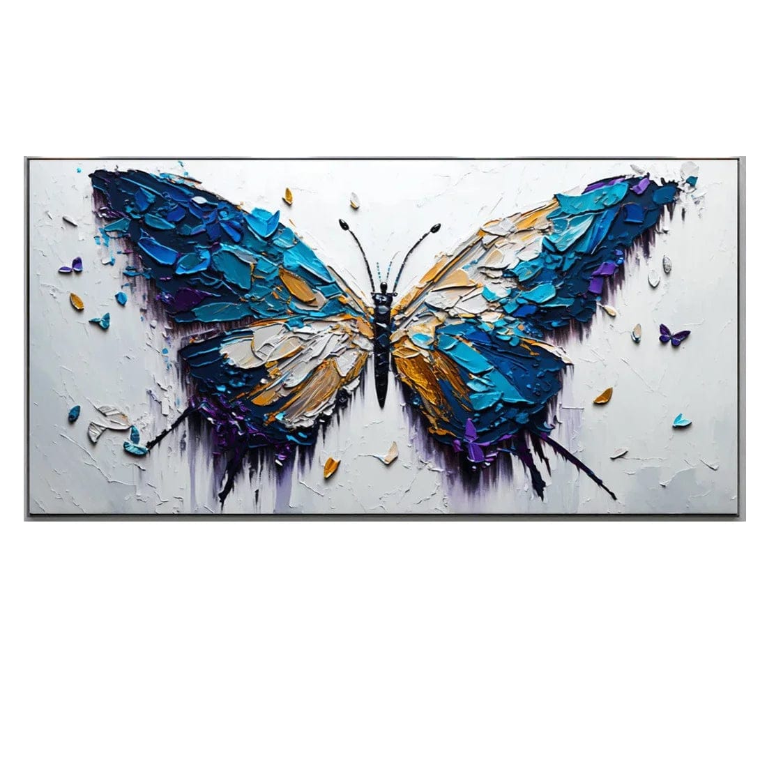 Scandinavian Classic Vintage Wall Art Abstract Butterfly Oil Painting Canvas Poster Prints Home Bedroom Living Room Decoration