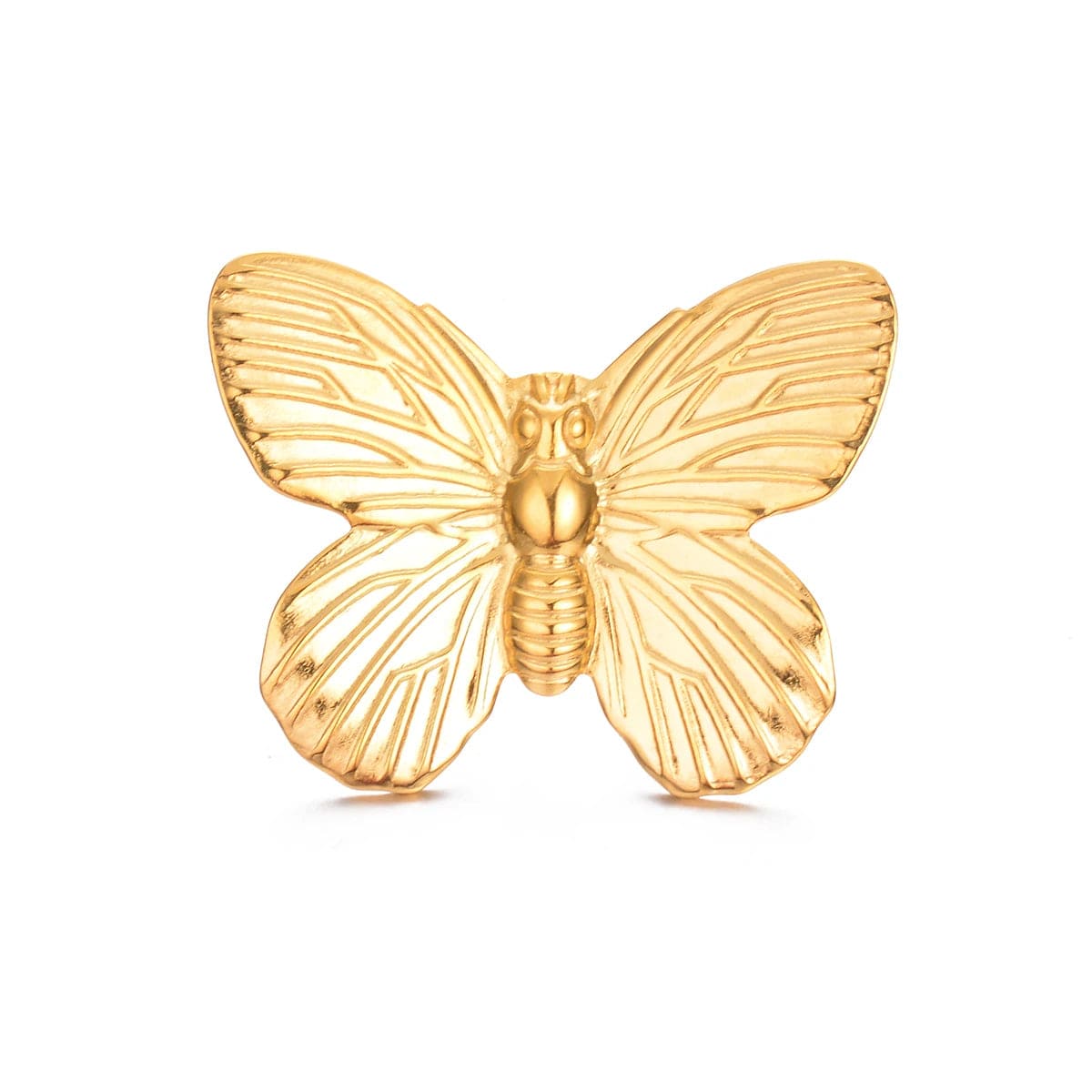 1PC Metal Butterfly Dragonfly Ring Stainless Steel for Women Opening Insect Gold Color Finger Rings Party Jewelry Gift