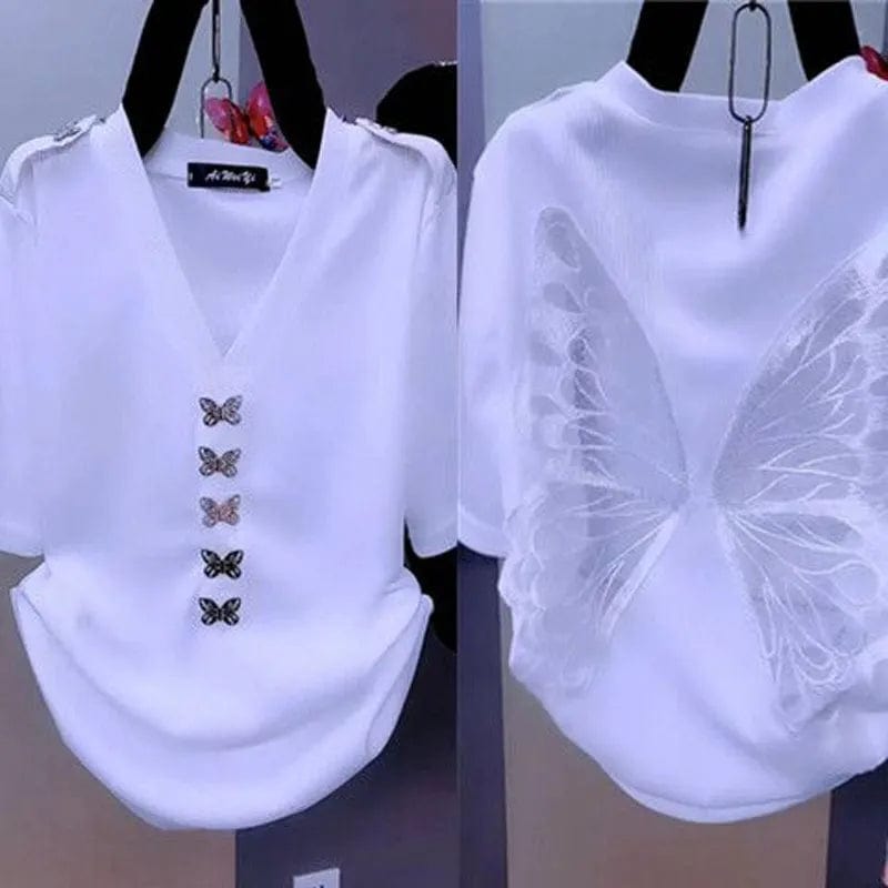 backless butterfly shirt