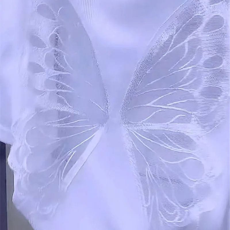 backless butterfly shirt