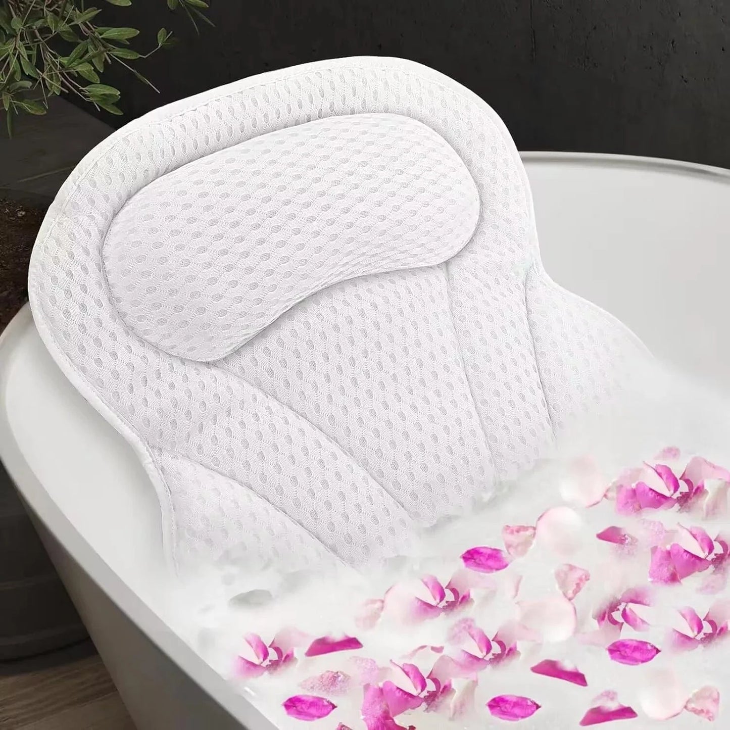 Bathtub Pillow Home Hotel Bath Pillow 4D Gray White Butterfly Bathtub Pillow Suction Cup Bathtub Pillow
