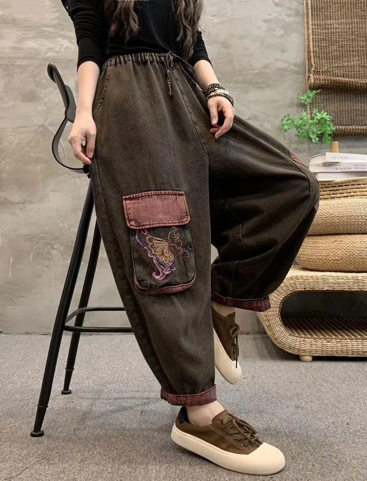 Butterfly baggy trendy pant