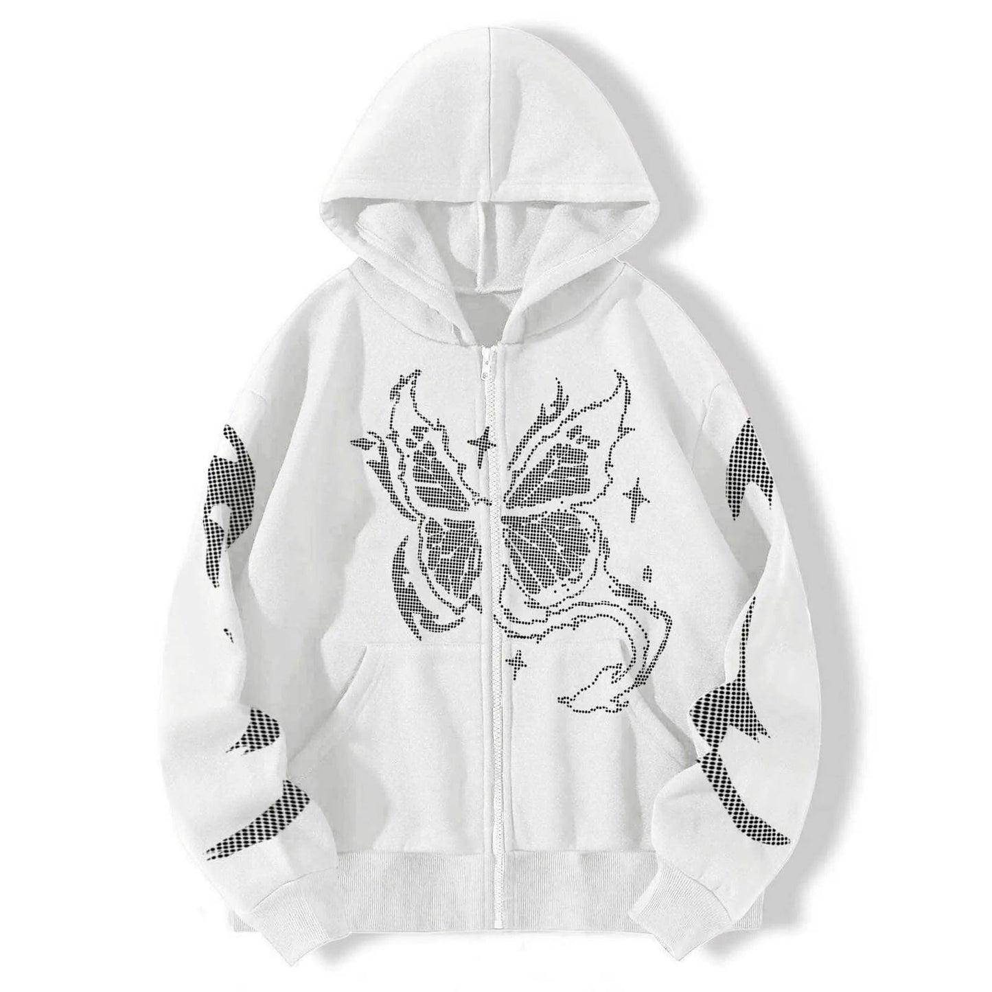 Butterfly Hoodie With Zipper