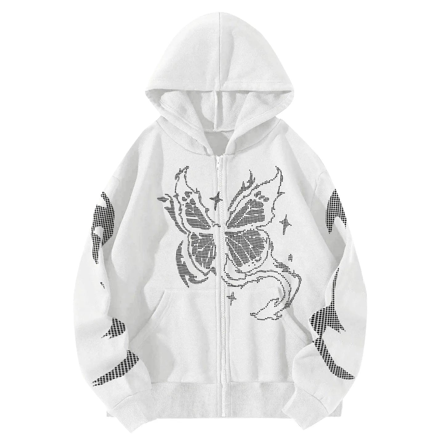 Butterfly Hoodie With Zipper