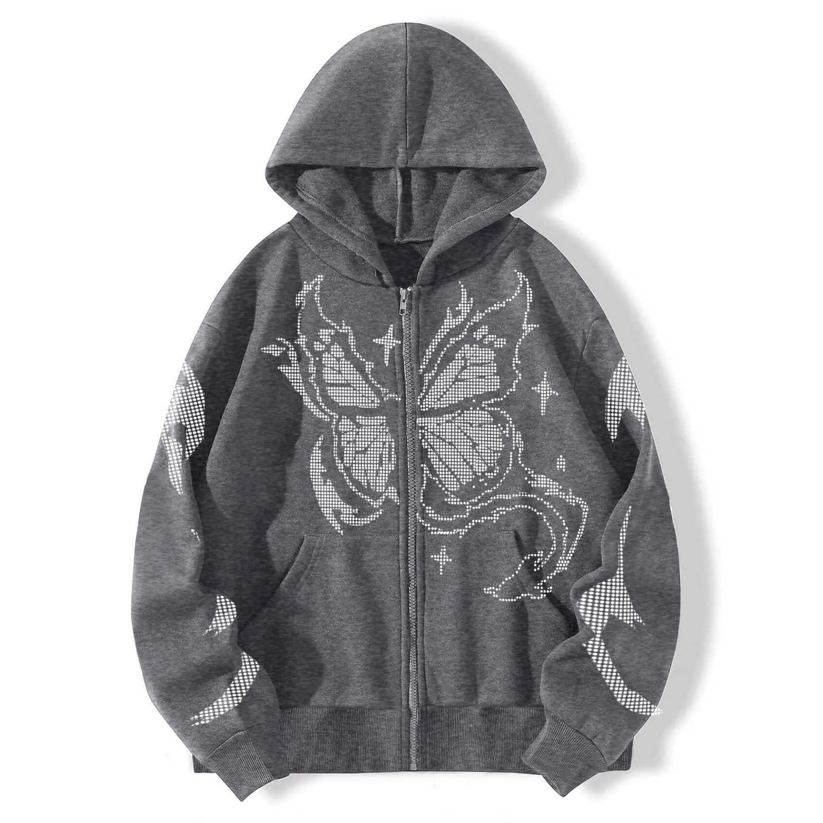 Butterfly Hoodie With Zipper