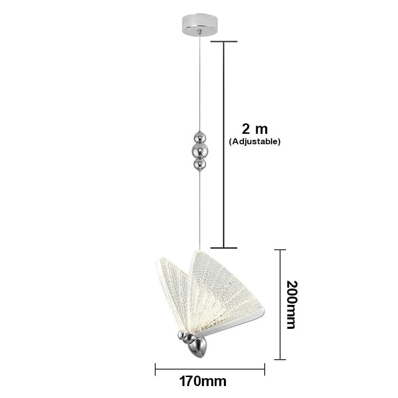 Butterfly Led Pendant Lights Nordic Hanging Lamp Indoor Lighting For Bedside Living Dining Room Kitchen pendente iluminação