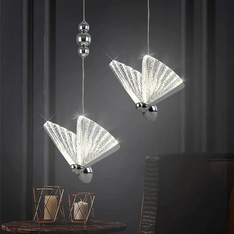 Butterfly Led Pendant Lights Nordic Hanging Lamp Indoor Lighting For Bedside Living Dining Room Kitchen pendente iluminação