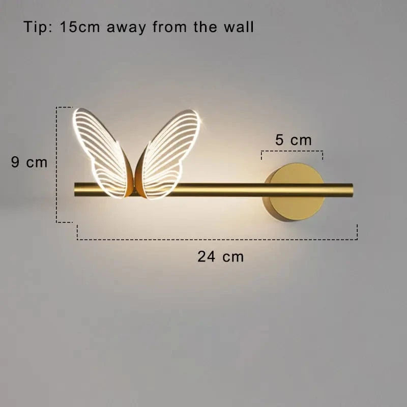 Butterfly LED Wall Lamp Indoor Lighting For Home Living Room Decoration Bedroom LED Night Lights Bedside Lamps