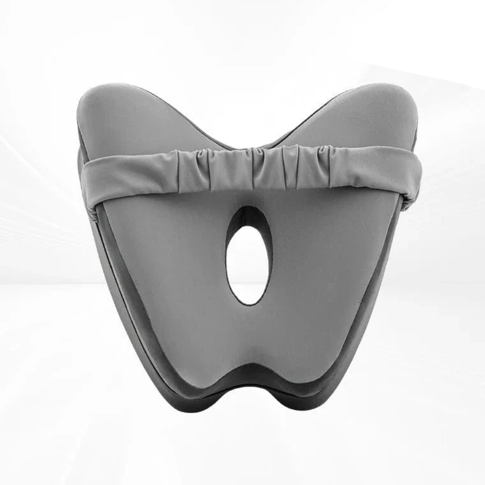 Butterfly leg support pillow in light gray