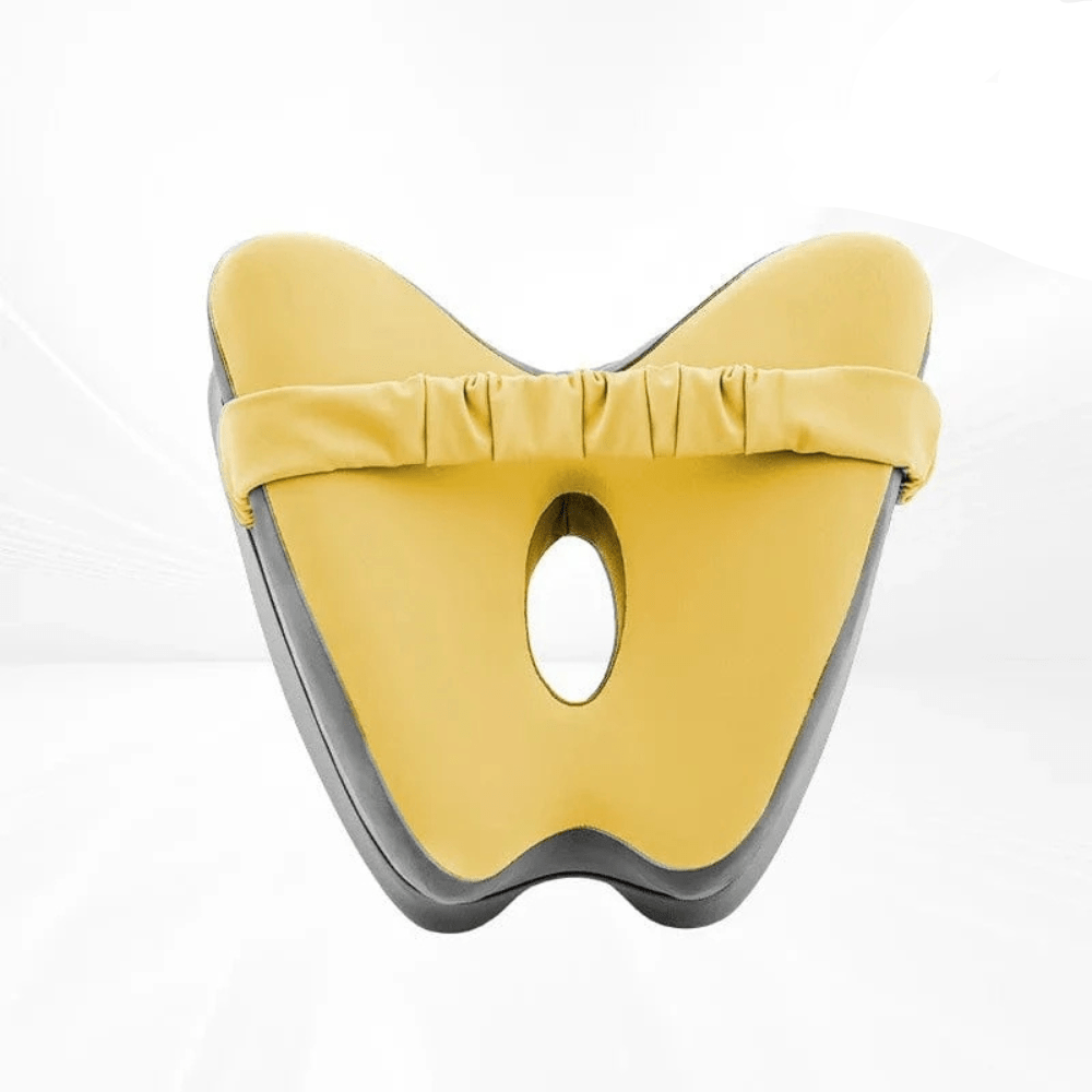 Butterfly leg support pillow in yellow