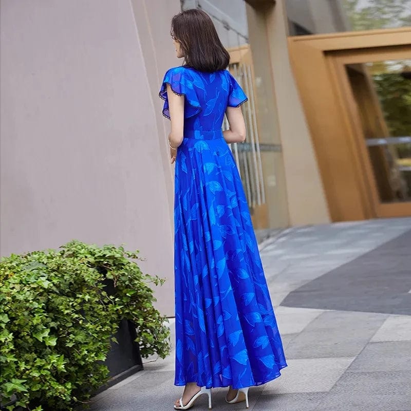 Butterfly long dress - Beautiful blue color