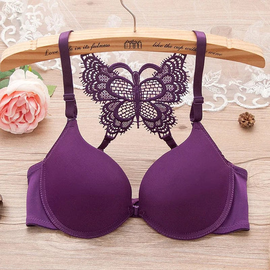 Butterfly purple bra