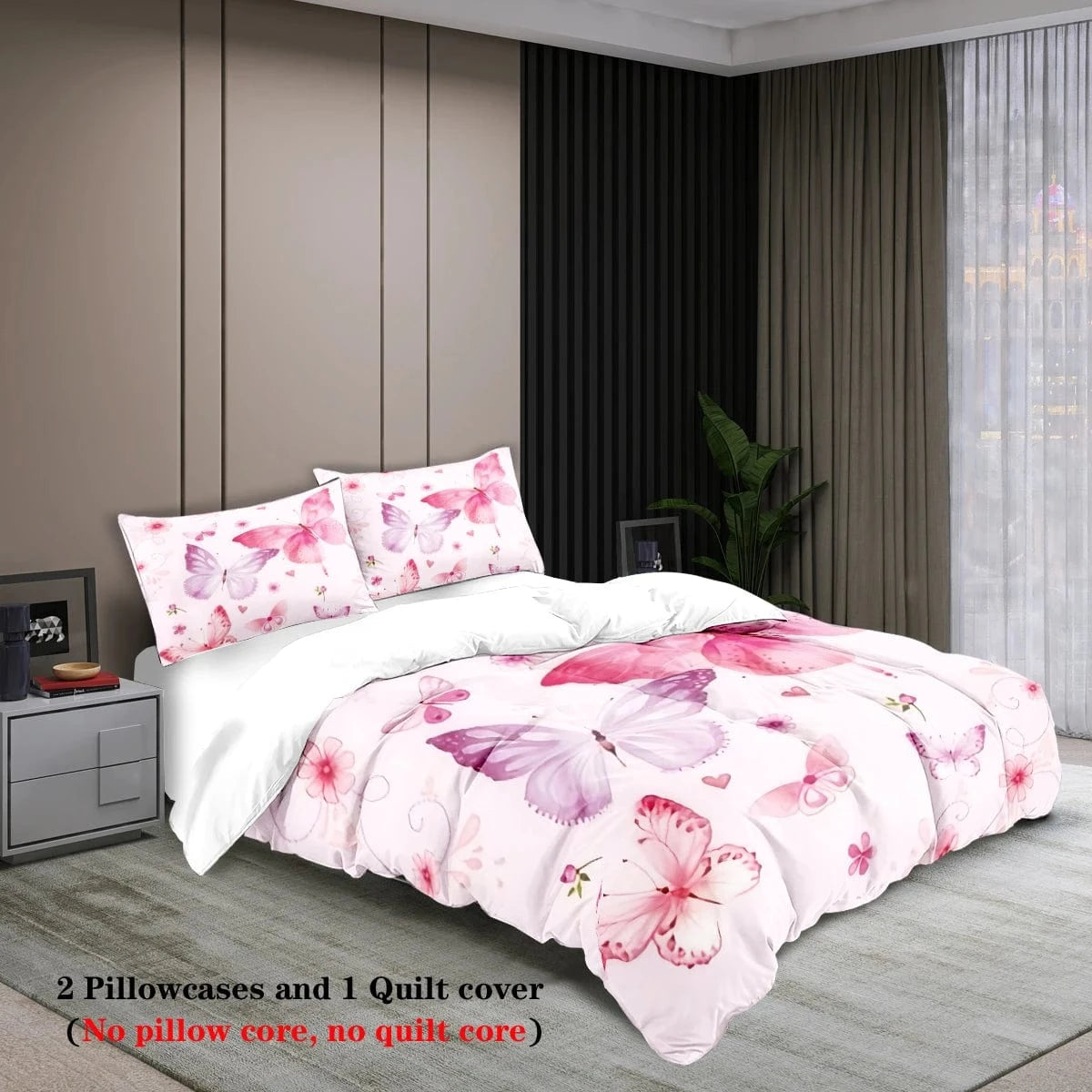Butterfly set comforter and pillow