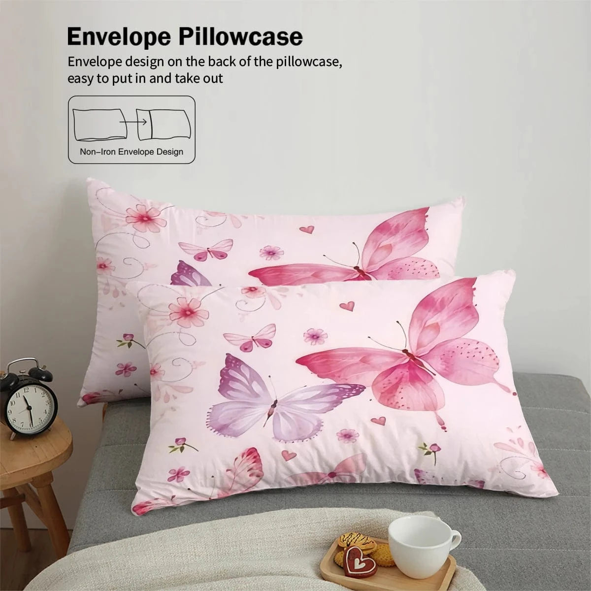 Butterfly set comforter and pillow