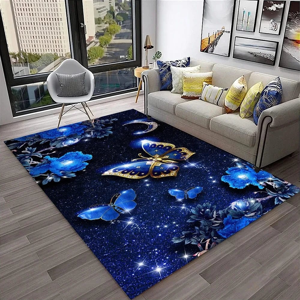 Butterfly star rug home