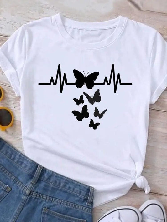 cardiogram butterfly shirt