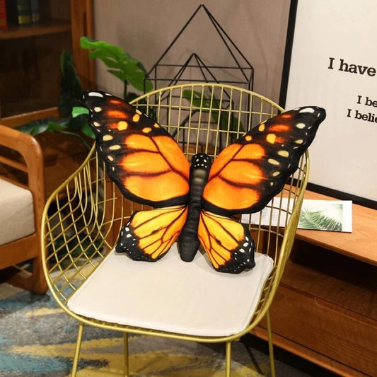 Colorful 3D Butterfly Pillow Decorative Animal Throw Pillows Print Accent Pillow Stuffed Cushion Bed Bedroom Couch Room Decor