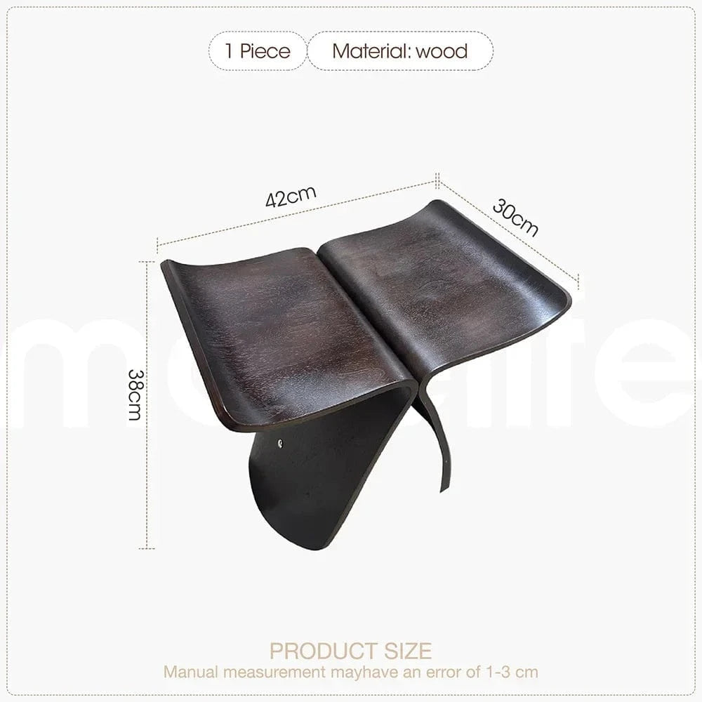 Dark wood butterfly stool