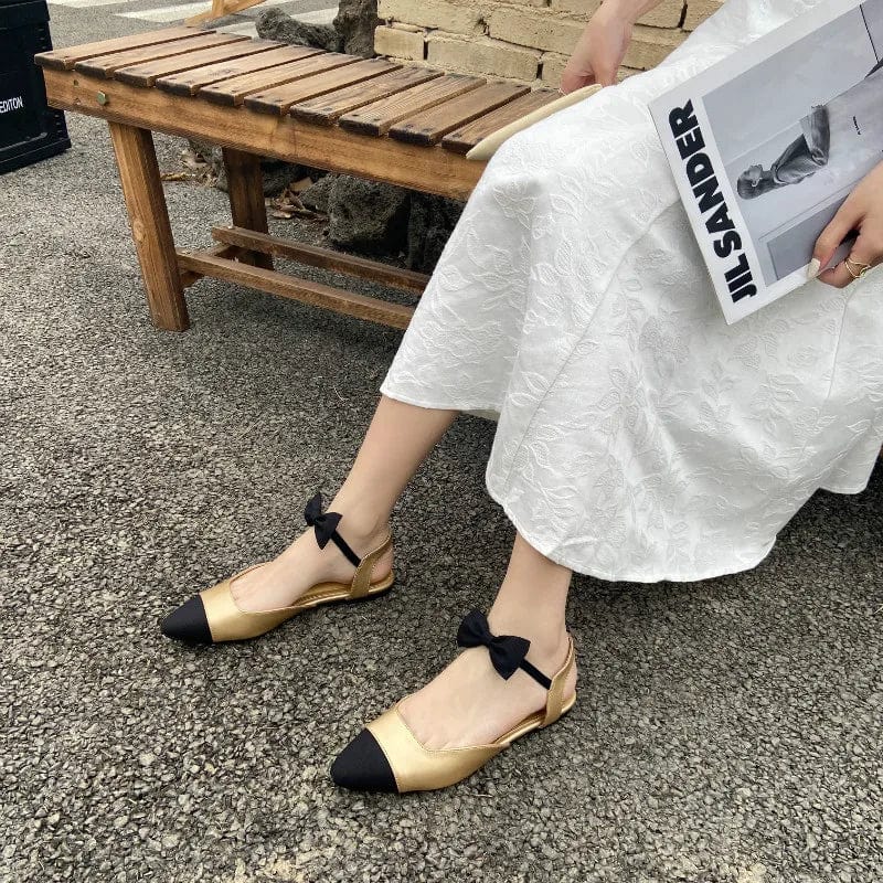 Gold Heels For Women Summer Party Shoes Designer Bowknot Ladies Pumps Black Suede Casual Slingback High Heels 7cm Soulier Femme