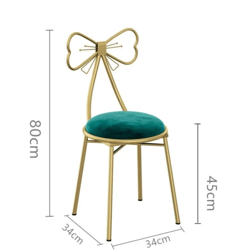 Green and gold butterfly stool