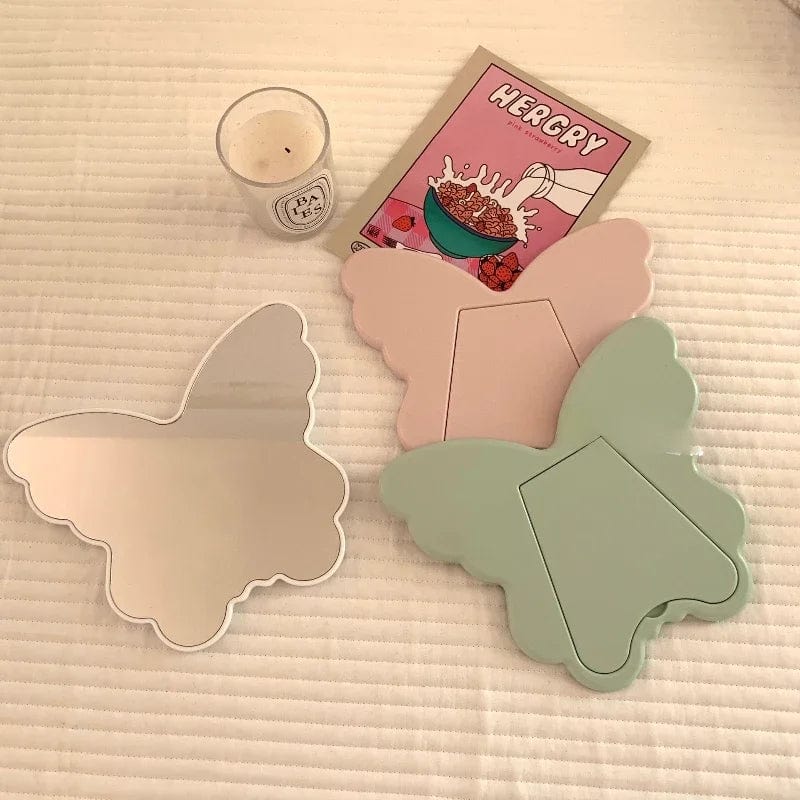Lovely butterfly mirror portable