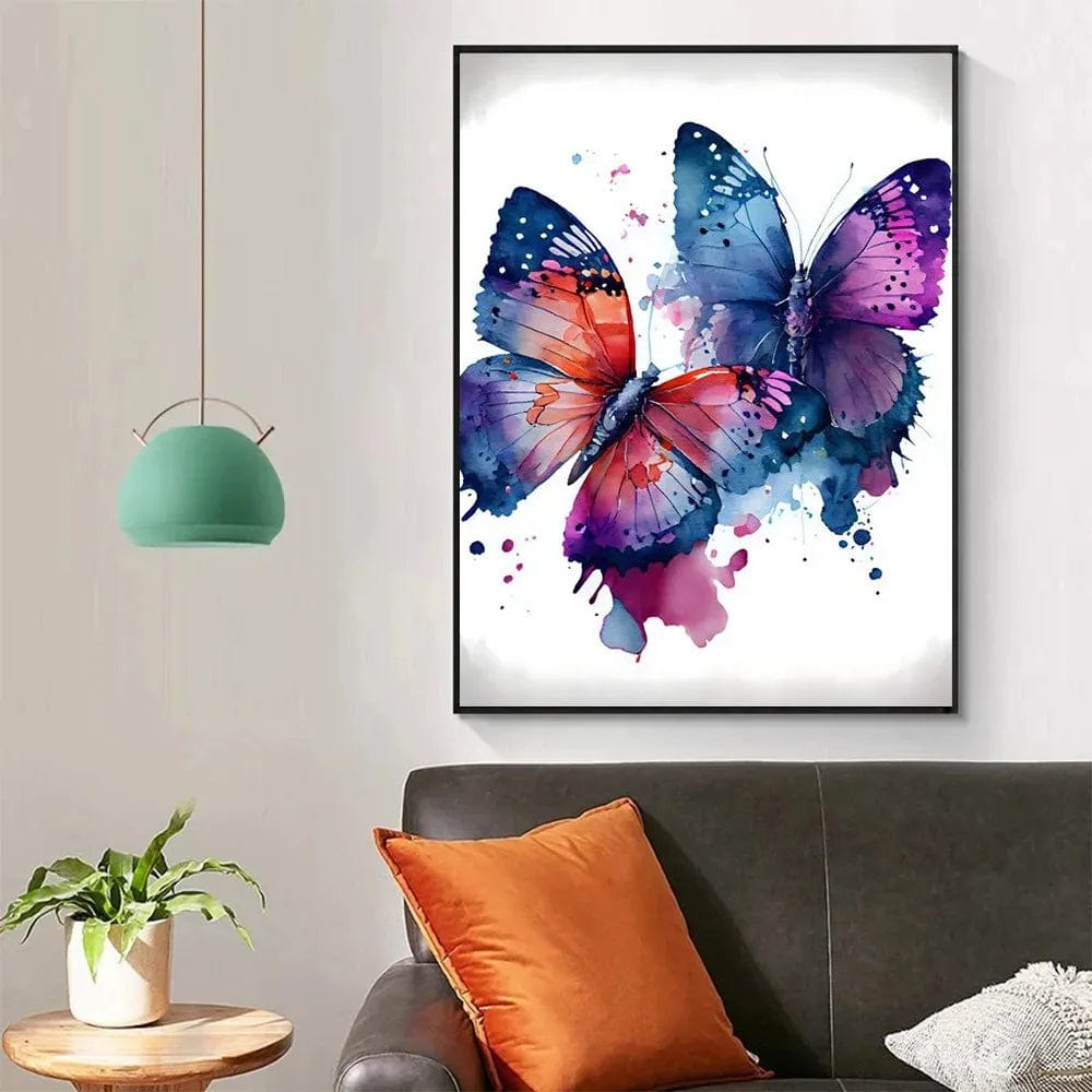 Nordic Colorful Beautiful Butterfly Poster Aesthetic Canvas Painting Wall Art Kitchen Gallery Room Home Decor No Frame