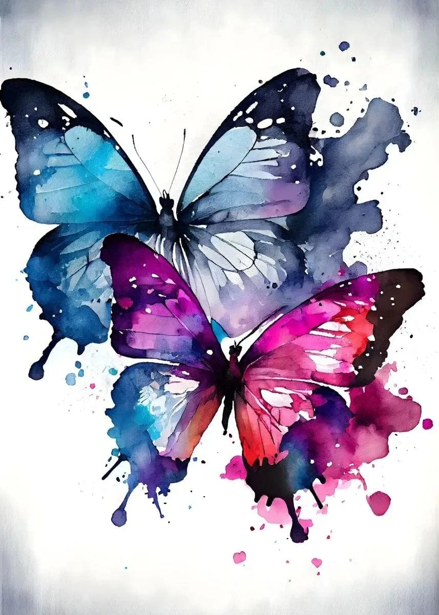 Nordic Colorful Beautiful Butterfly Poster Aesthetic Canvas Painting Wall Art Kitchen Gallery Room Home Decor No Frame