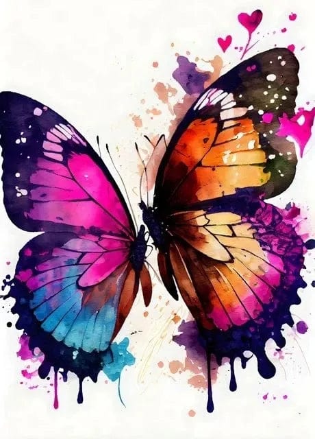 Nordic Colorful Beautiful Butterfly Poster Aesthetic Canvas Painting Wall Art Kitchen Gallery Room Home Decor No Frame