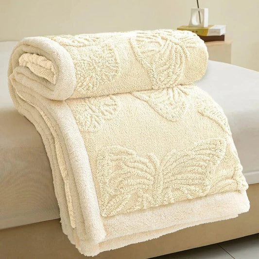 Nordic Style Tafurong Butterfly Pattern Napping Blanket Home Air Conditioning Sofa Blanket Bedding Blanket Versatile All Seasons