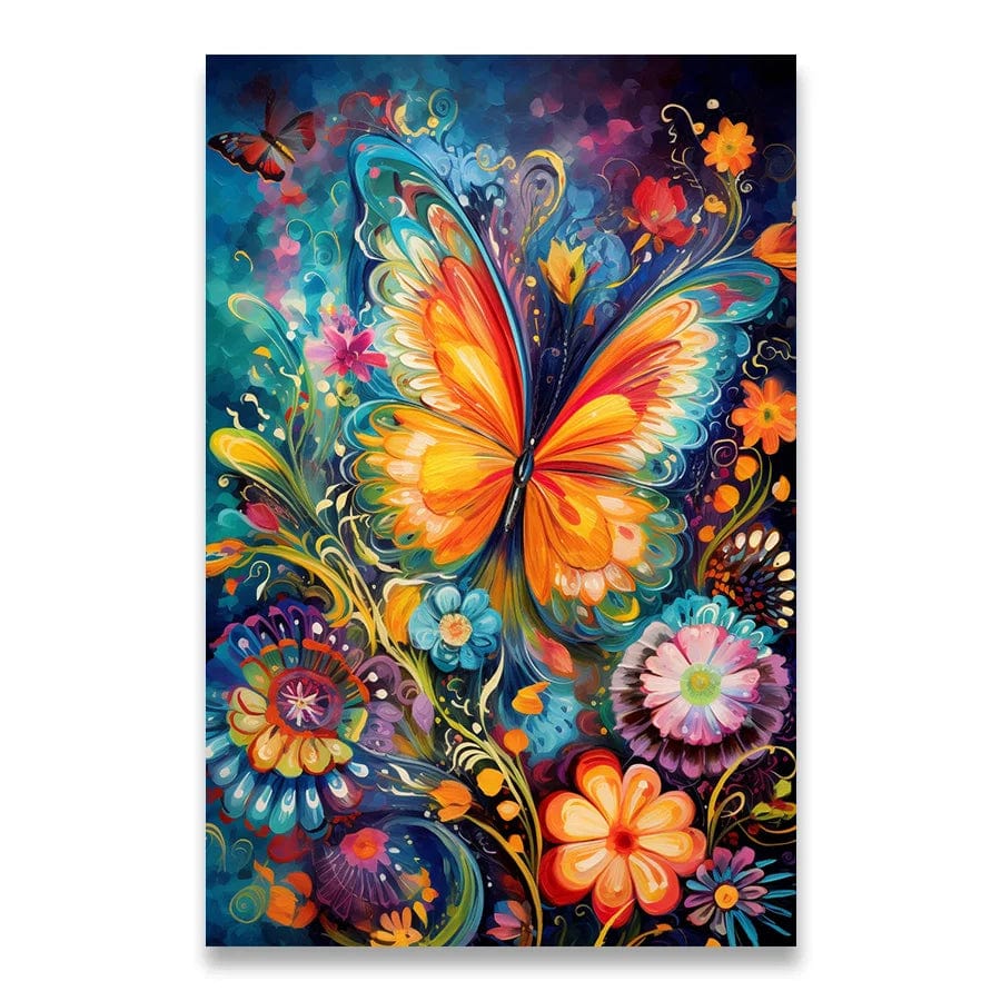 Painted Decoration Pictures Room Wall Decor Art Canvas Painting Butterflies Home Decor Interior Paintings 1pcs Posters for Wall