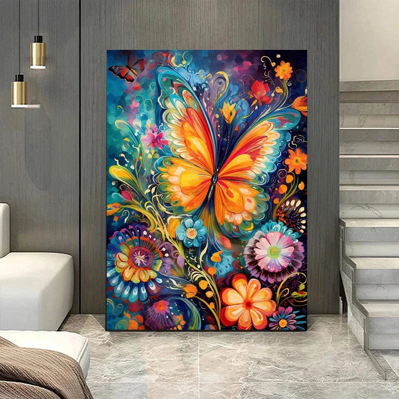 Painted Decoration Pictures Room Wall Decor Art Canvas Painting Butterflies Home Decor Interior Paintings 1pcs Posters for Wall