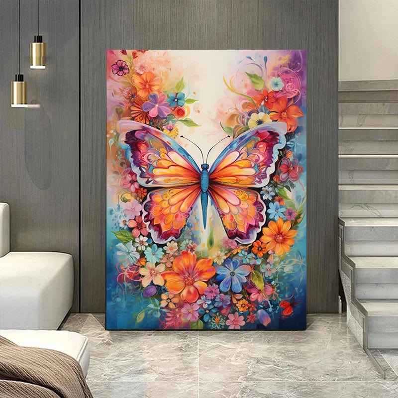 Painted Decoration Pictures Room Wall Decor Art Canvas Painting Butterflies Home Decor Interior Paintings 1pcs Posters for Wall
