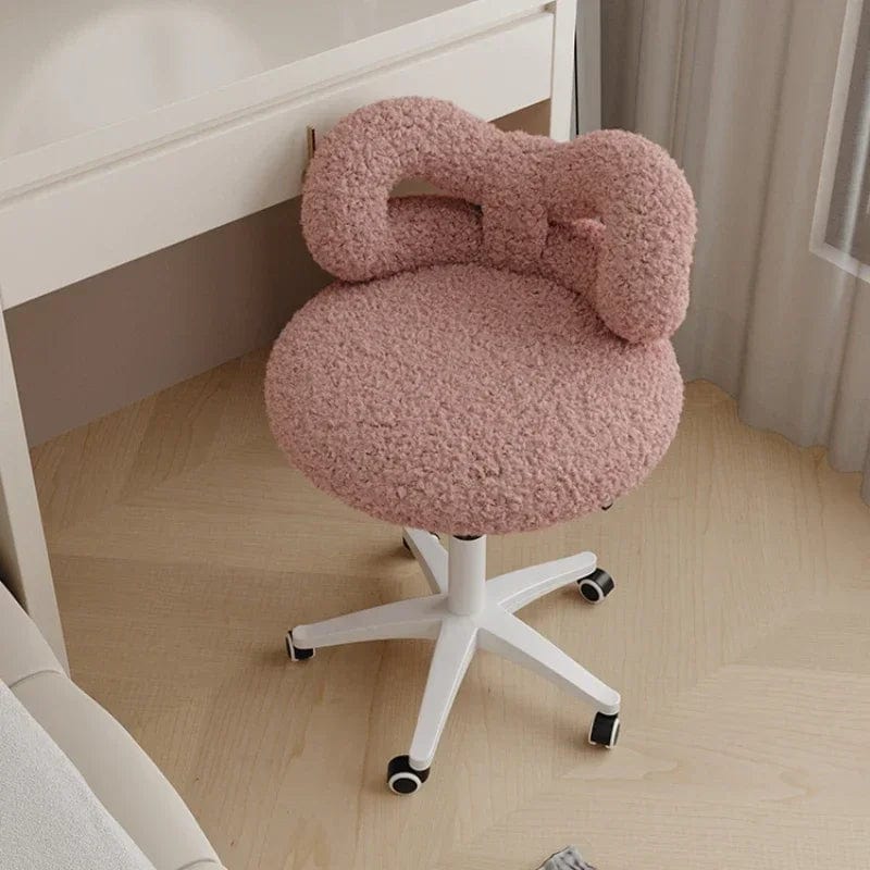 Pink butterfly bench