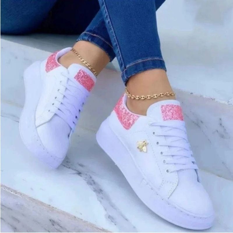 Pink butterfly shoes sneakers