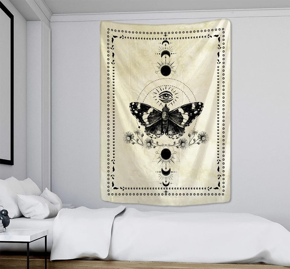 Psychedelic Butterfly Tarot Tapestry Wall Hanging Witchcraft Bohemian Hippie Tapiz Dormitory Home Decor