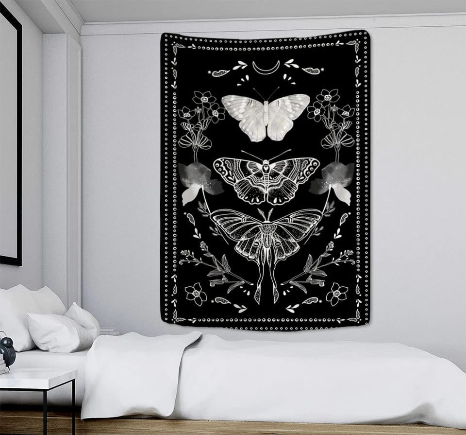 Psychedelic Butterfly Tarot Tapestry Wall Hanging Witchcraft Bohemian Hippie Tapiz Dormitory Home Decor