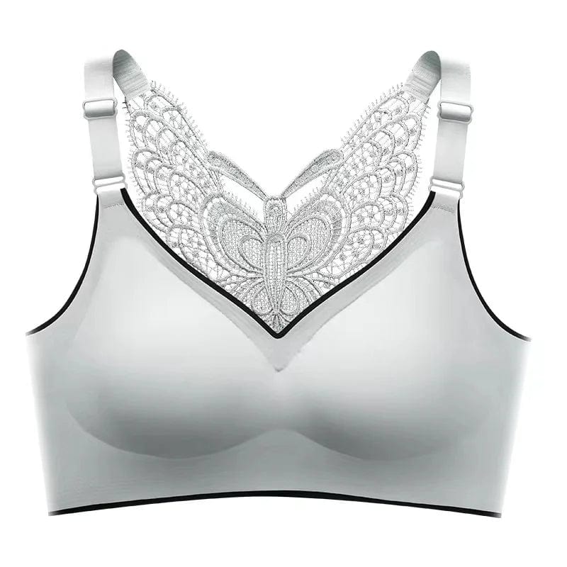 Sexy Butterfly Beautiful Back No Steel Ring Underwear Ladies Seamless Sports Shockproof Gathering Comfortable Large Size Bra