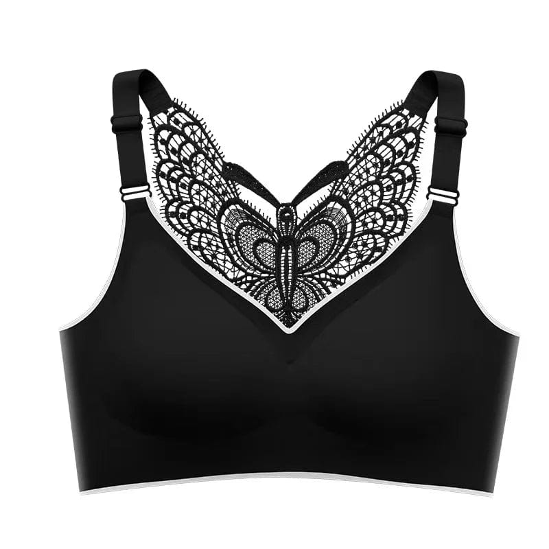 Sexy Butterfly Beautiful Back No Steel Ring Underwear Ladies Seamless Sports Shockproof Gathering Comfortable Large Size Bra