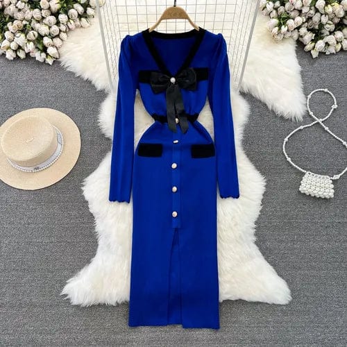 Sophisticated butterfly long sleeve bodycon dress