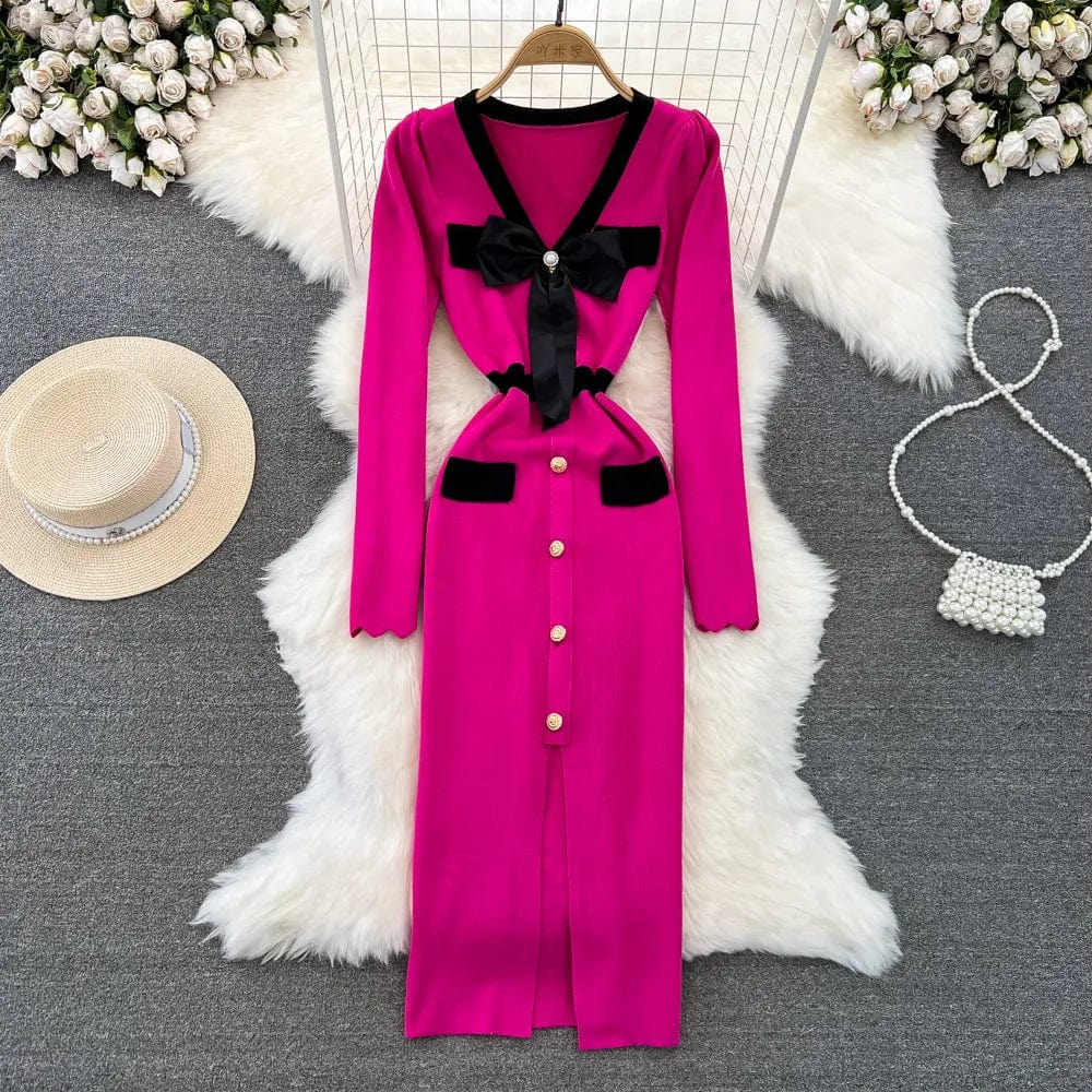 Sophisticated butterfly long sleeve bodycon dress