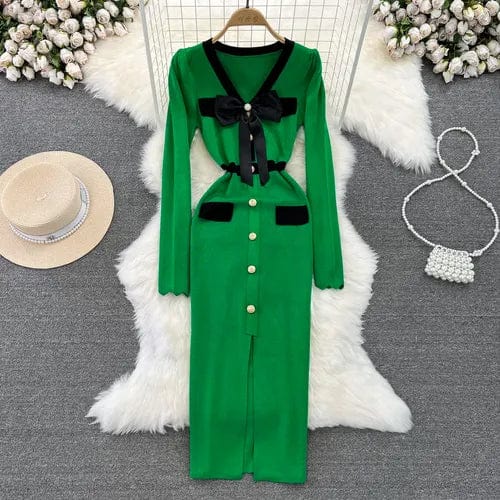 Sophisticated butterfly long sleeve bodycon dress