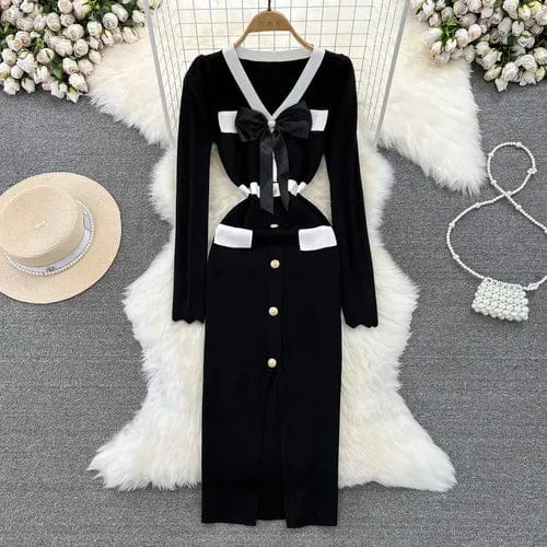 Sophisticated butterfly long sleeve bodycon dress