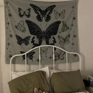Vintage butterfly tapestry for bedroom