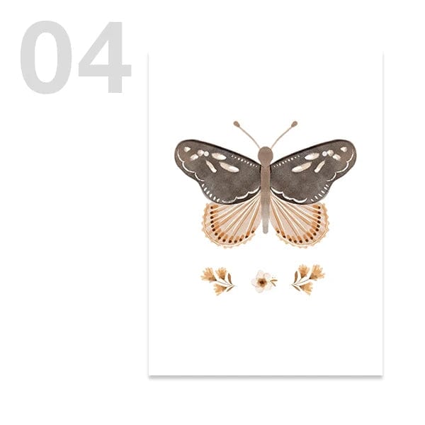 Watercolor Flowers and Butterflies Nursery Wall Art Posters and Prints Canvas Paintings Aesthetic Pictures Interior Room Decor