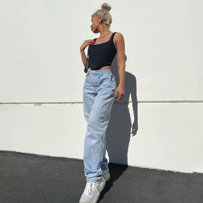 Women's Pants Butterfly Print High Waist Straight-Leg Jeans Y2K for Party Baggy Denim Casaul Wide-Leg Trousers Streetwear