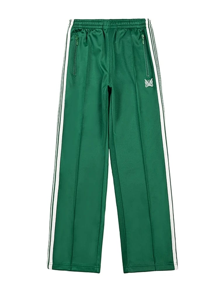 Yellow Knit Stripe Needles Pants Men Women Green Poly Smooth Needles Track Pants 2024 Embroidery Butterfly AWGE Sweatpants